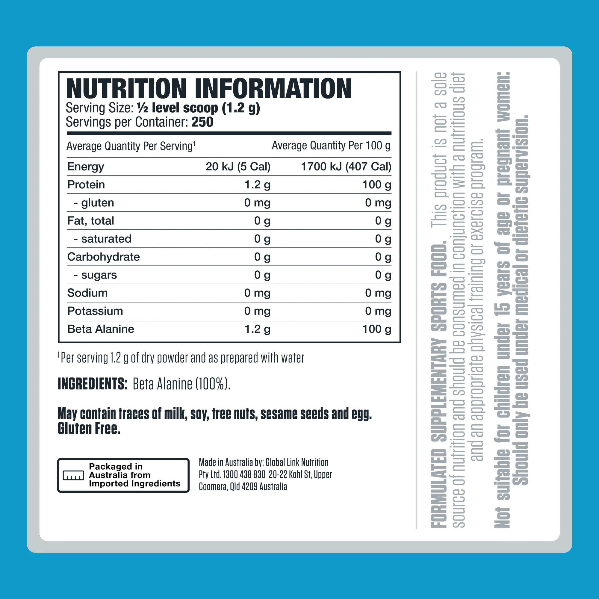 100% Pure Beta Alanine by Genetix Nutrition Essentials - Image 5