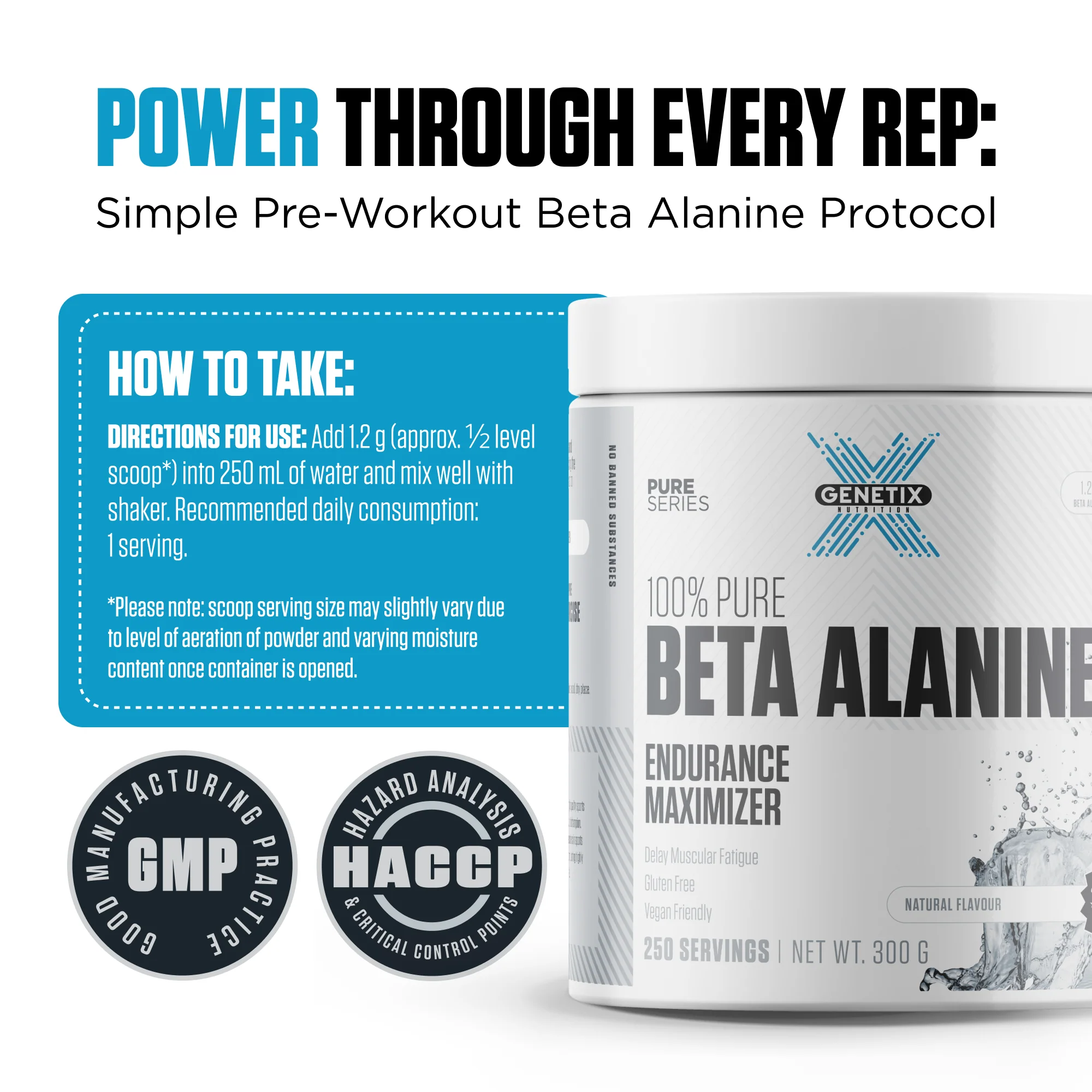100% Pure Beta Alanine by Genetix Nutrition Essentials - Image 6