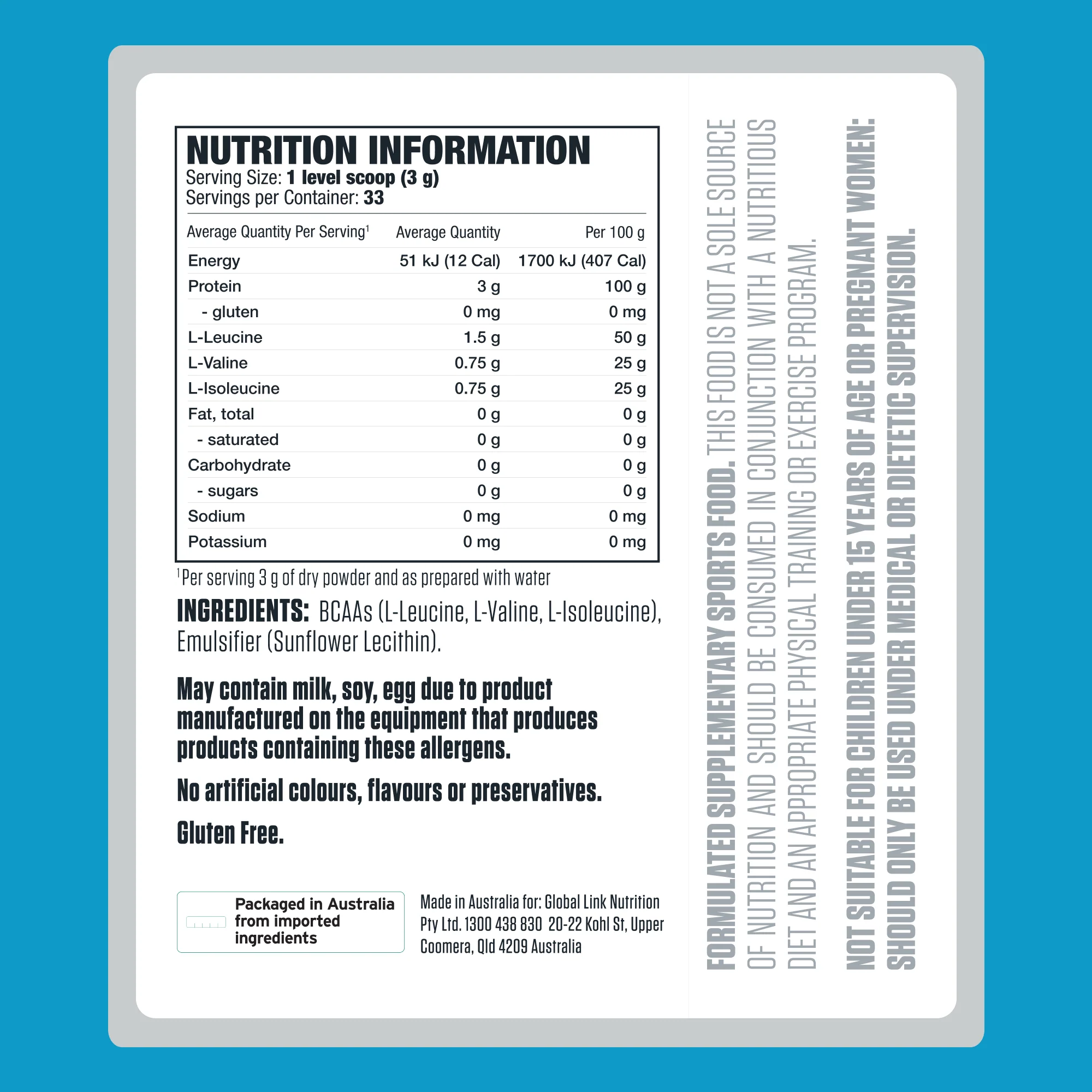 100% Pure BCAA by Genetix Nutrition Essentials - Image 5