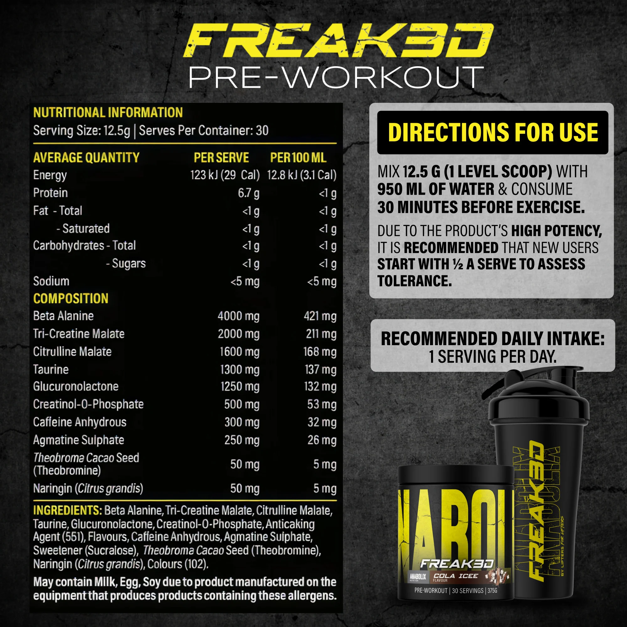 Freak3d Pre-Workout by Anabolix Nutrition - Image 25